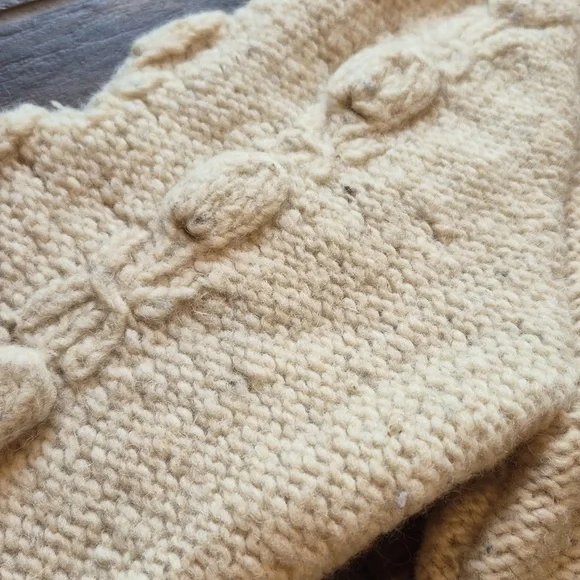 Vtg Neiman Marcus 100% Wool 3/4 Puff Sleeve Knit Sweater, XS - Picture 13 of 16